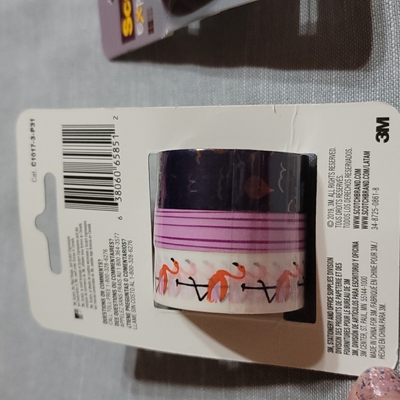 (3) New Packages of Scotch Expressions Decorative Washi Tape - Picture 5 of 5